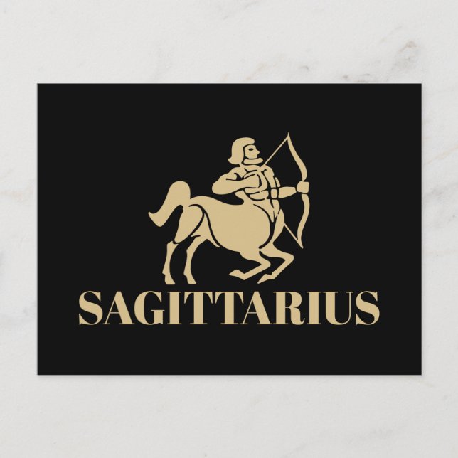 Den kelestiala astrologin Horoscope Sagittarius-si Vykort (Framsida)