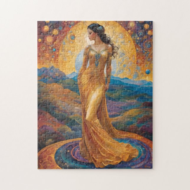 Den kelestiiska fantasiscenen Jigszawa Puzzle Pussel (Vertikal)