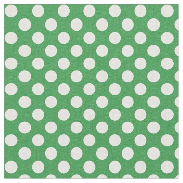 Den Kelly grönt- och vitpolkaen pricker tyg (Närbild)