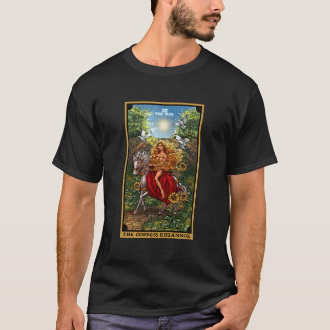 Den keltiska sidan för gudarna Rhiannon på det kel T Shirt (Framsida)