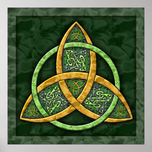 Den keltiska treenigheten Knot Fine Art Poster (Framsidan)