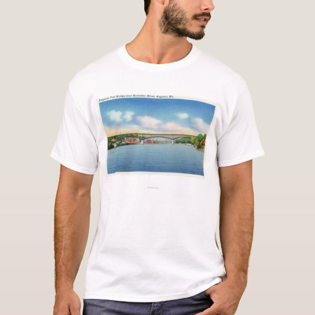 Den Kennebec floden beskådar av den Augusta Tee Shirt (Framsida)