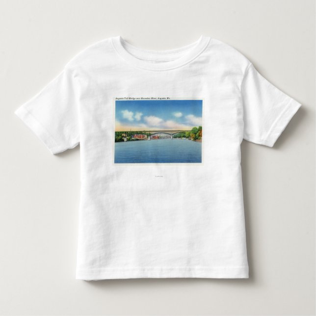 Den Kennebec floden beskådar av den Augusta Tee Shirt (Framsida)