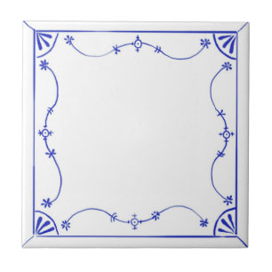 Den keramiska Delft Blau designen belägger med Kakelplatta