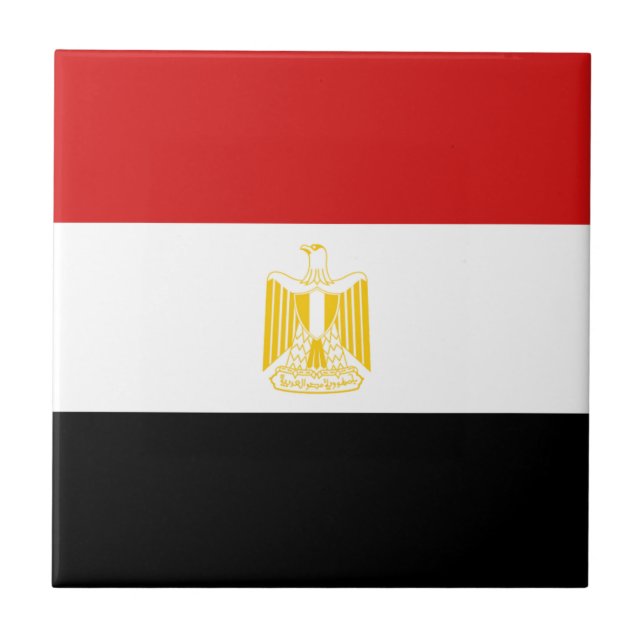 Den keramiska egyptenflagga belägger med tegel kakelplatta (Framsidan)