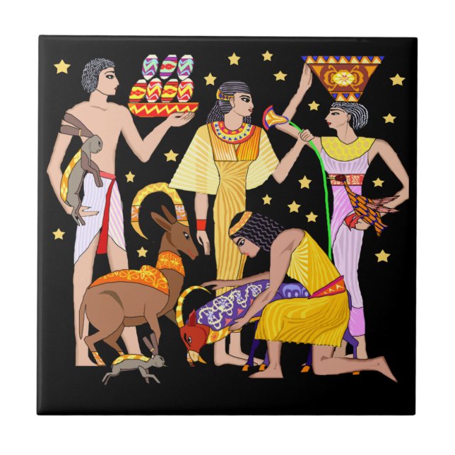 Den keramiska egyptiska designen belägger med kakelplatta (Framsidan)