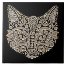 Den keramiska emblemen för art décokattjuveln