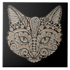 Den keramiska emblemen för art décokattjuveln kakelplatta