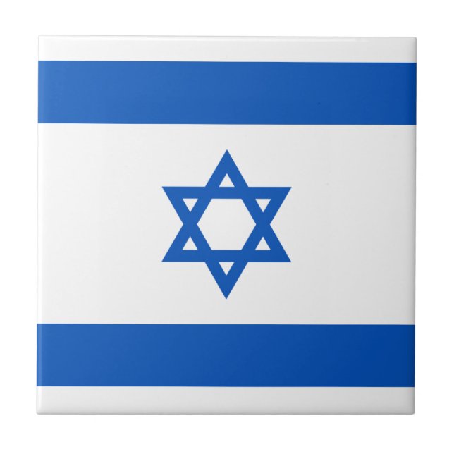 Den keramiska Israel flagga belägger med tegel Kakelplatta (Framsidan)
