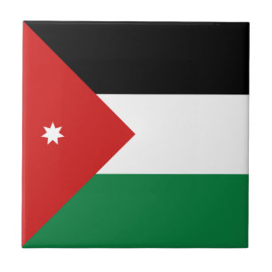 Den keramiska Jordanienflagga belägger med tegel Kakelplatta