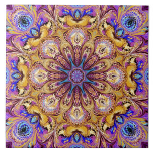 Den keramiska kaleidoscopen belägger med tegel kakelplatta