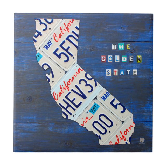 Den keramiska Kalifornien registreringsskyltkartan Kakelplatta (Framsidan)