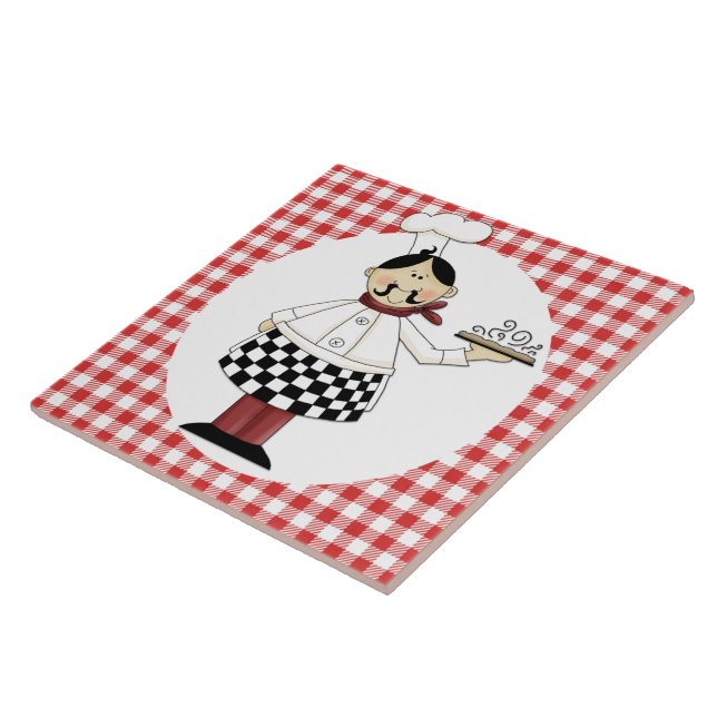 Den keramiska kocken belägger med tegel Trivet Kakelplatta (Sidan)