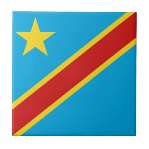 Den keramiska Kongofloden-Kinshasa flagga belägger Kakelplatta