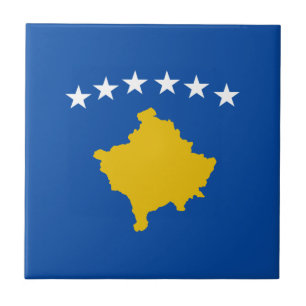 Den keramiska Kosovo flagga belägger med tegel Kakelplatta