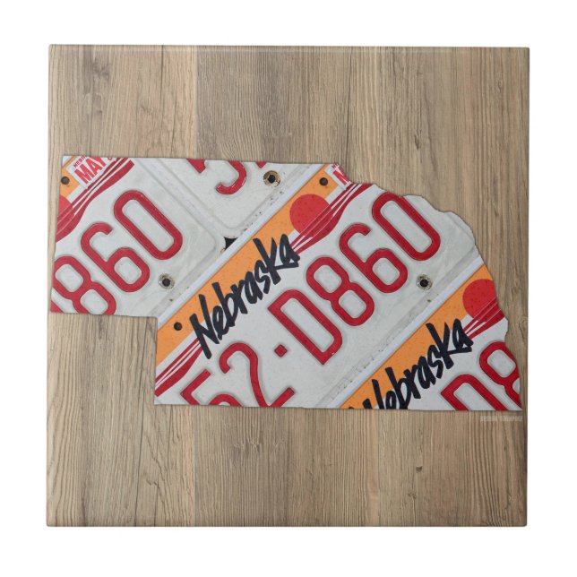 Den keramiska Nebraska registreringsskyltkartan Kakelplatta (Framsidan)