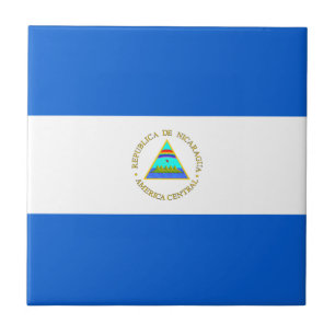Den keramiska Nicaragua flagga belägger med tegel Kakelplatta