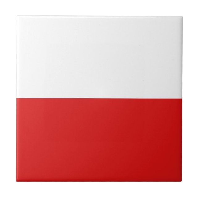 Den keramiska Polen flagga belägger med tegel Kakelplatta (Framsidan)