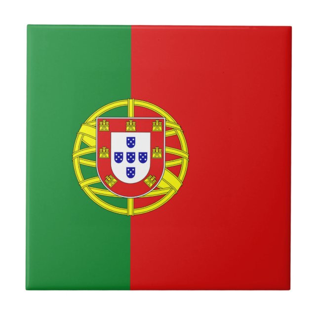 Den keramiska Portugal flagga belägger med tegel Kakelplatta (Framsidan)