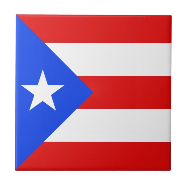 Den keramiska Puerto Rico flagga belägger med Kakelplatta (Framsidan)