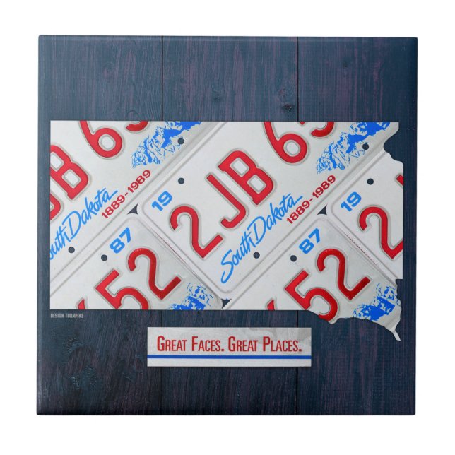 Den keramiska South Dakota Kakelplatta (Framsidan)