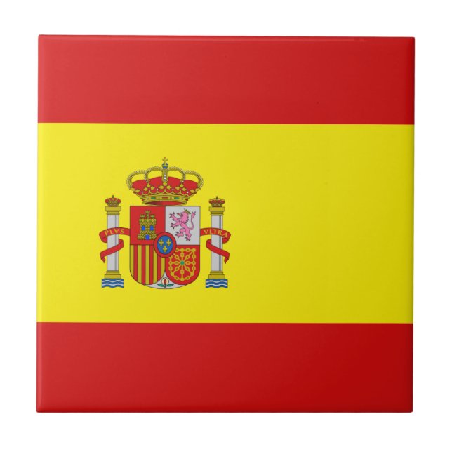 Den keramiska Spanien flagga belägger med tegel Kakelplatta (Framsidan)