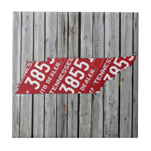 Den keramiska Tennessee registreringsskyltkartan Kakelplatta (Framsidan)