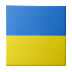 Den keramiska Ukraina flagga belägger med tegel Kakelplatta