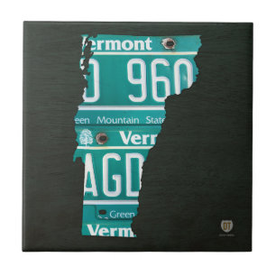 Den keramiska Vermont registreringsskyltkartan Kakelplatta
