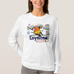 Den KeystoneColorado höjden skidar hoodien T-shirt
