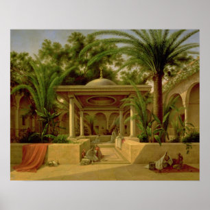 Den Khabanija fontänen, Cairo, 1845 Poster