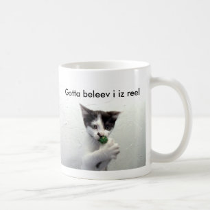 Den Kiko lolcatmuggen "fick till beleev mig Kaffemugg