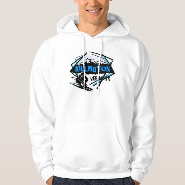 Den Killington Vermont blåttsvarten skidar Hoodie (Framsida)