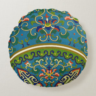 Den kinesiska geometriska Tradional designen Rund Kudde