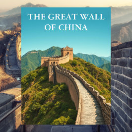 Den kinesiska muren Resa Vintage Vykort