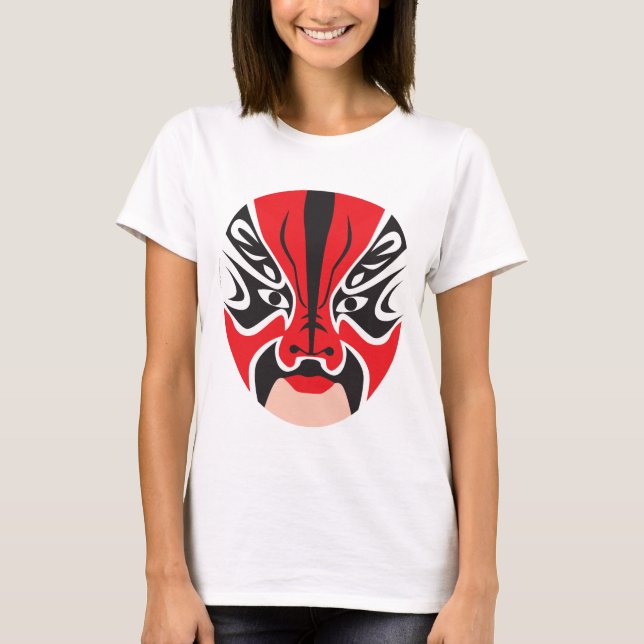 Den kinesiska operan maskerar från den Mascarata™ T-shirt (Framsida)