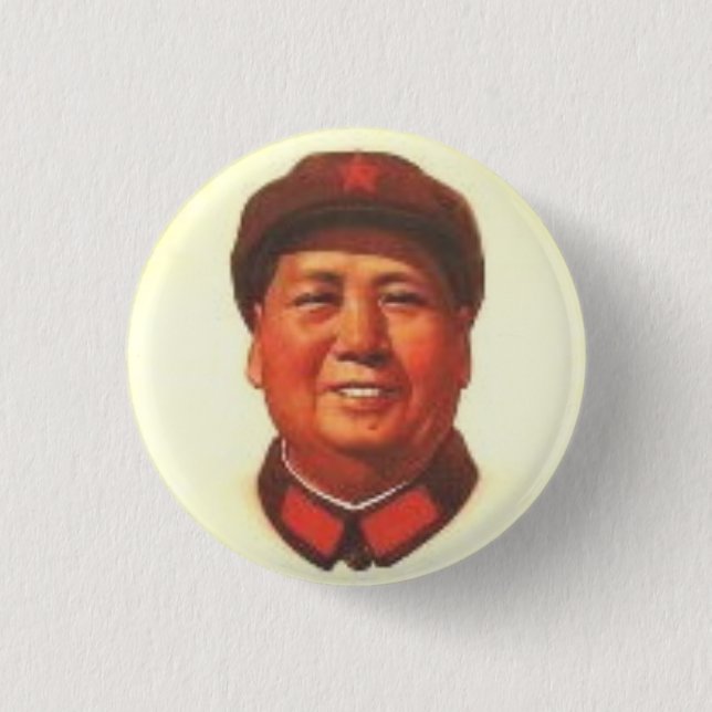 Den kinesiska ordföranden Mao Zedong knäppas Knapp (Framsida)