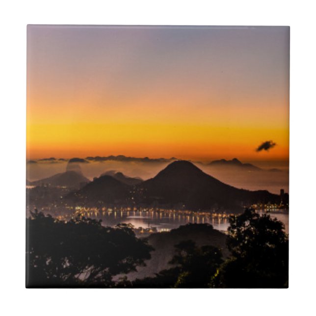 Den kinesiska paviljongen, Rio de Janeiro, Brasil Kakelplatta (Framsidan)