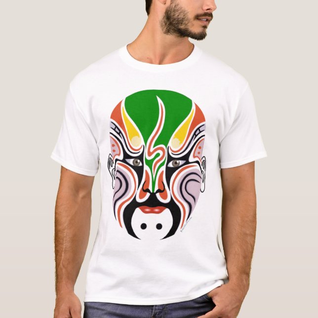 Den kinesiska Peking operan maskerar - T Shirt (Framsida)