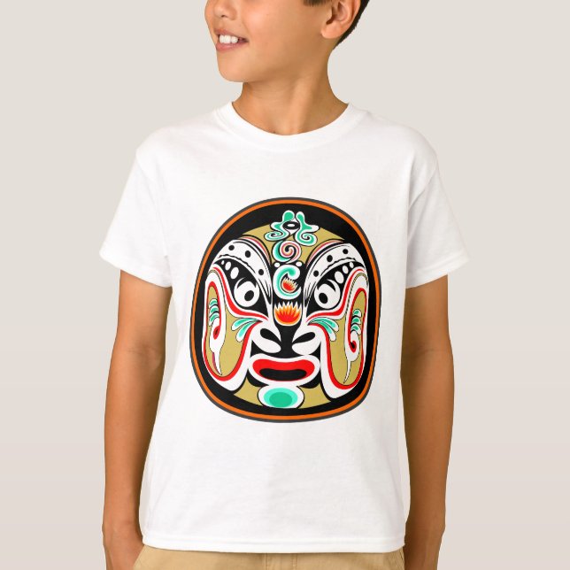 Den kinesiska Peking operan maskerar version 2 T Shirt (Framsida)