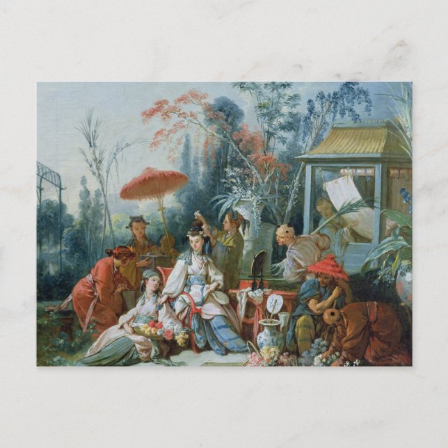 Den kinesiska trädgården, c.1742 vykort (Framsida)