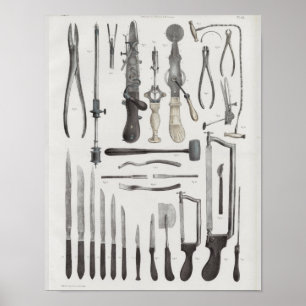 Den kirurgiska läkarundersökningen instrumenterar poster