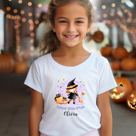 Den kittaste lilla Witch Namn Halloween T Shirt