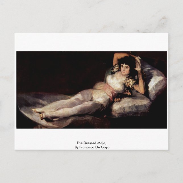 Den klädda maja,  Av Francisco De Goya Vykort (Framsida)
