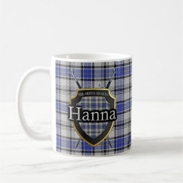 Den klanHanna Hannay tartanen skyddar korsade Kaffemugg