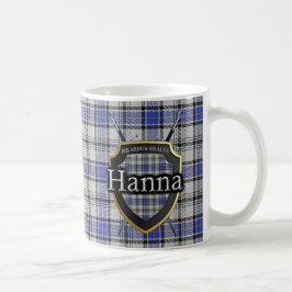 Den klanHanna Hannay tartanen skyddar korsade Kaffemugg
