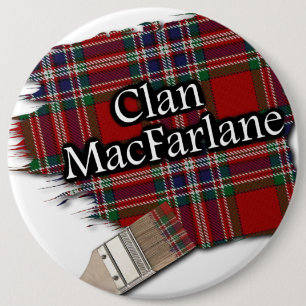 Den klanMacFarlane tartanen målar borstar Knapp
