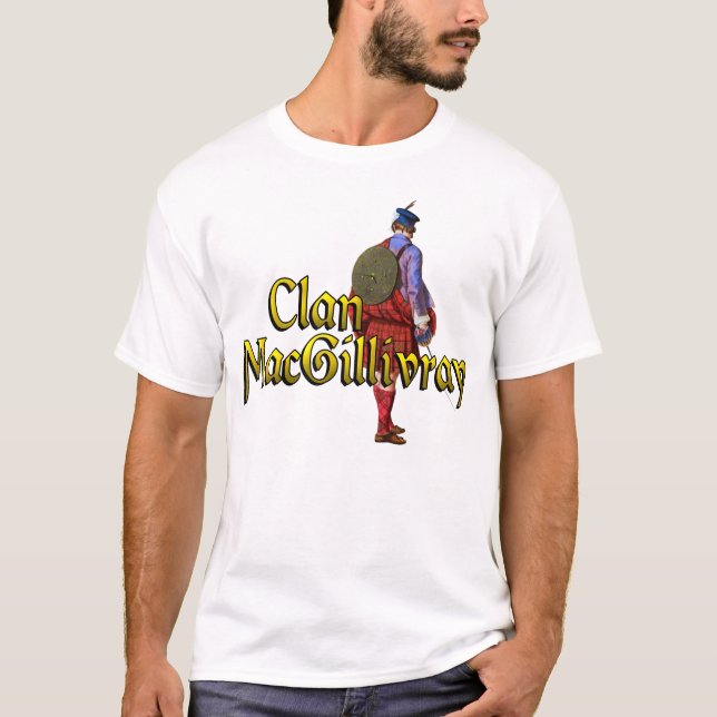 Den klanMacGillivray höglandet spelar skjortor T-shirt (Framsida)