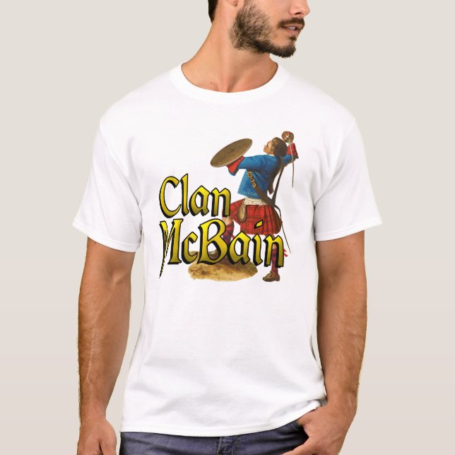 Den klanMcBain höglandet spelar skjortor T Shirt (Framsida)