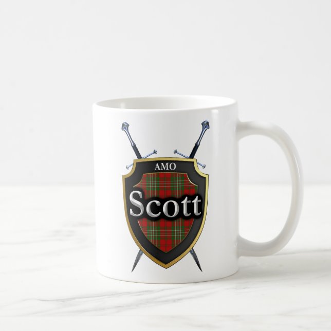 Den klanScott tartanen skyddar och svärd Kaffemugg (Höger)
